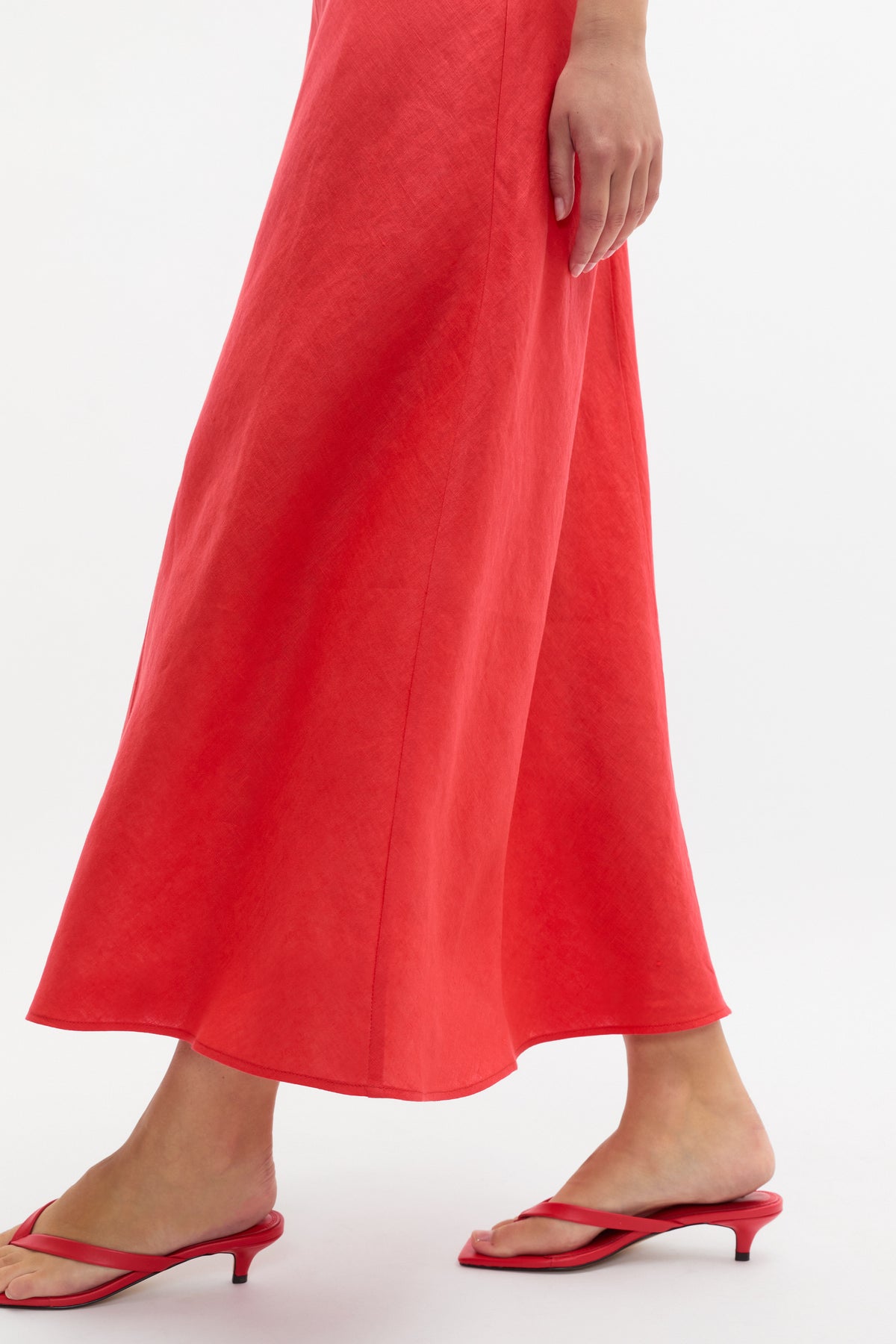 Linen Sleeveless Midi Dress