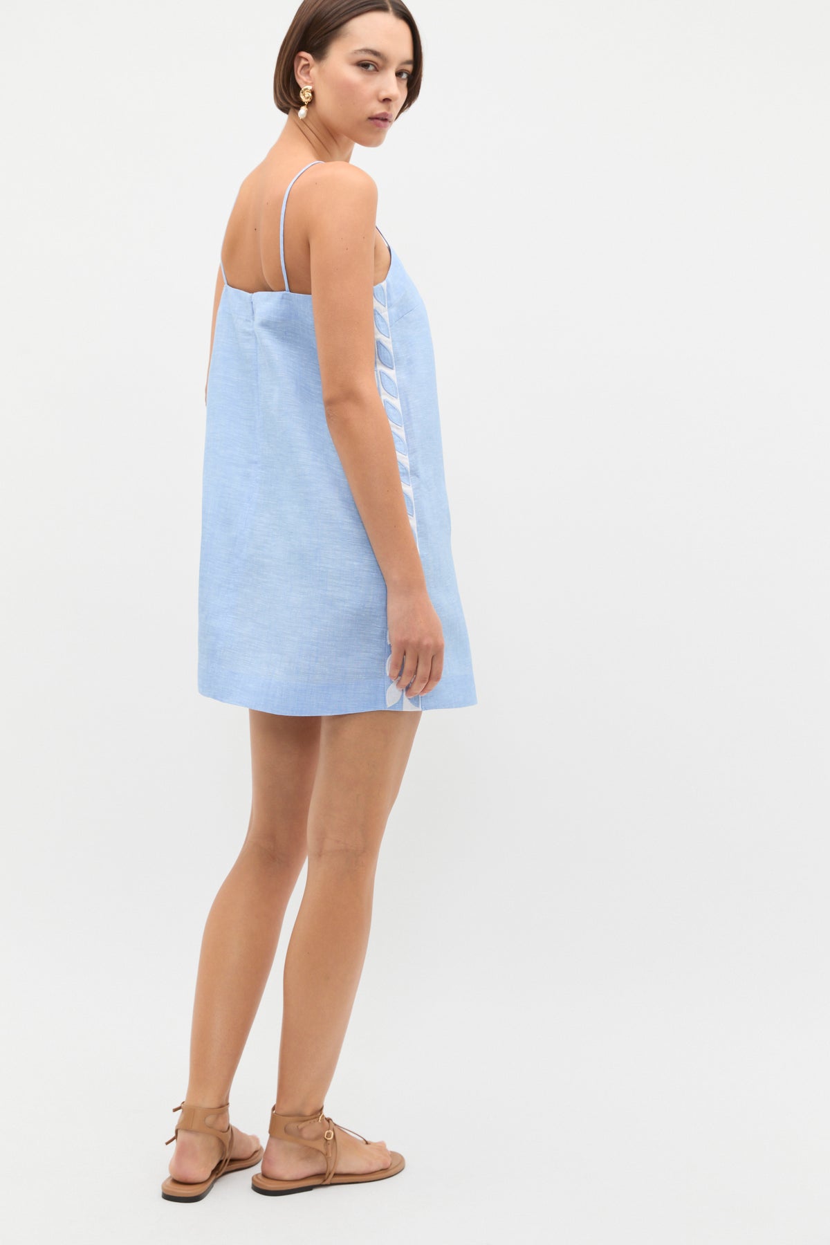Motif Trim Mini Dress
