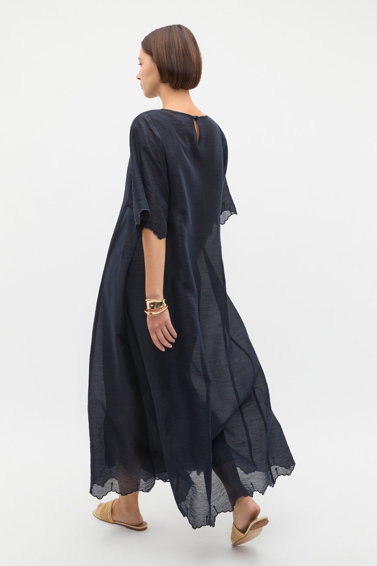 Lyocell Blend Kaftan Maxi Dress