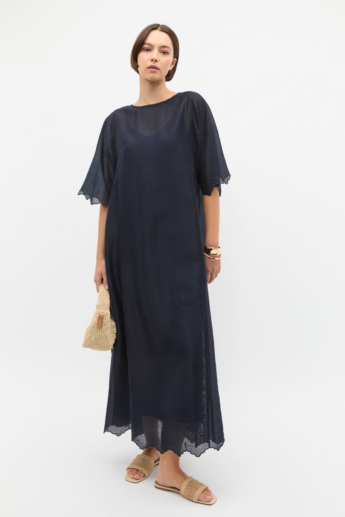 Lyocell Blend Kaftan Maxi Dress