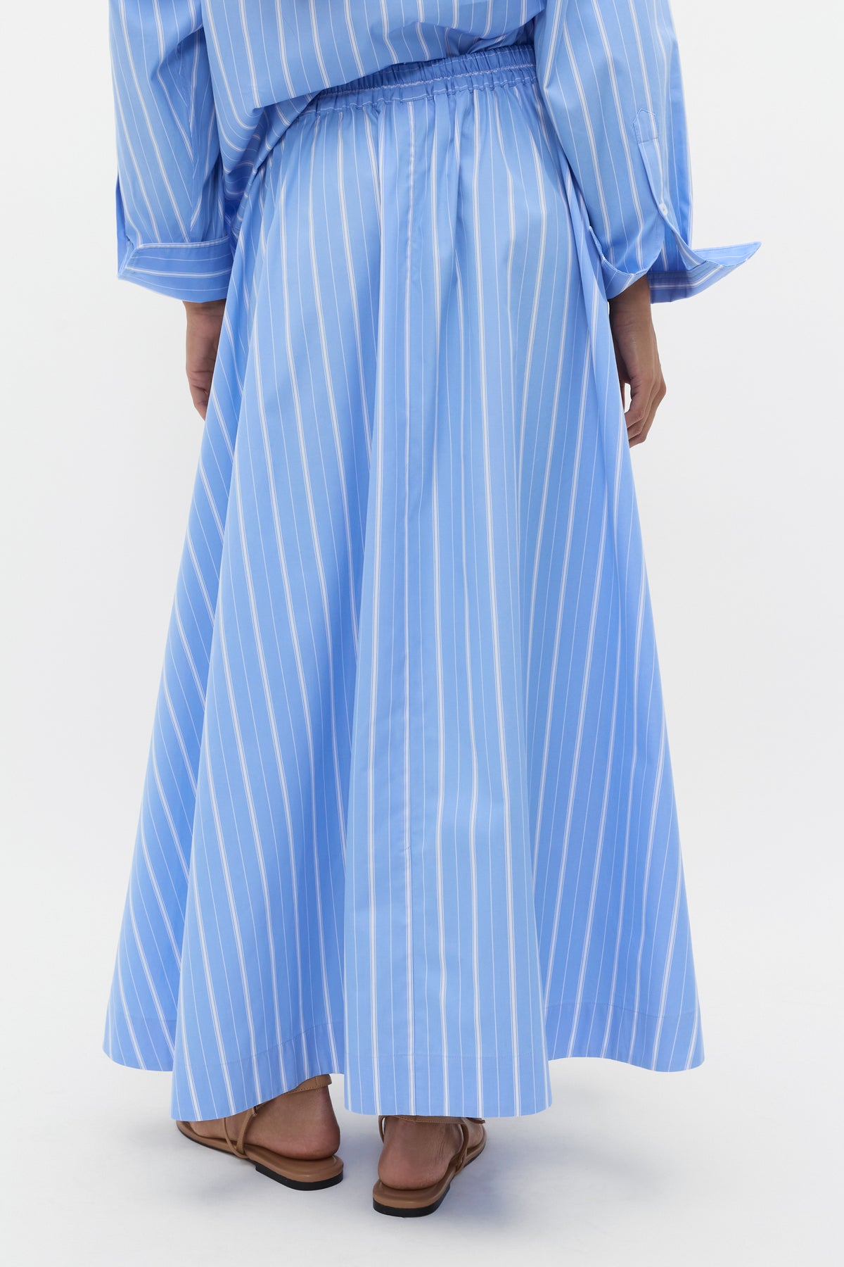 Poplin Variegated Stripe Skirt