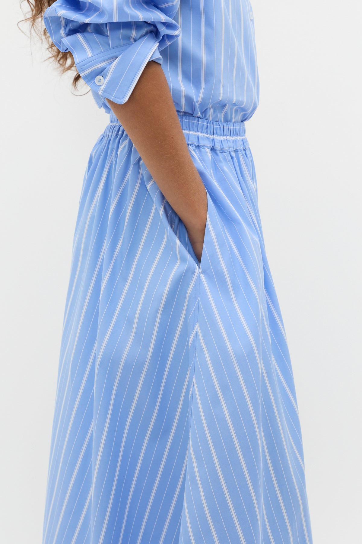 Poplin Variegated Stripe Skirt