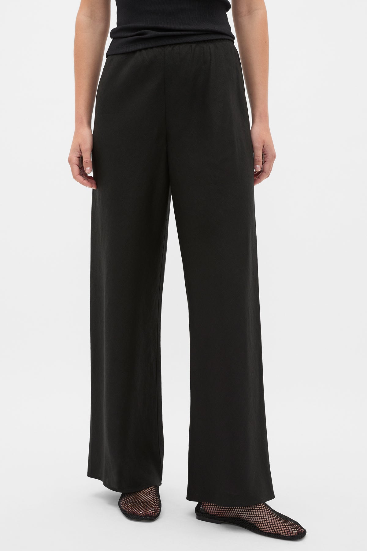 Core Linen Easy Wide Leg Pant