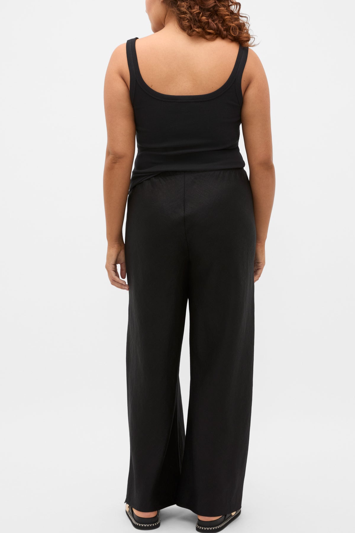 Core Linen Easy Wide Leg Pant