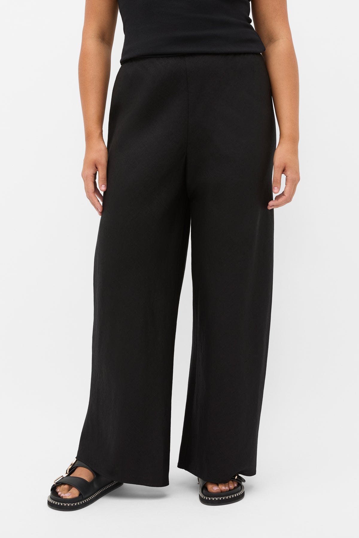 Core Linen Easy Wide Leg Pant