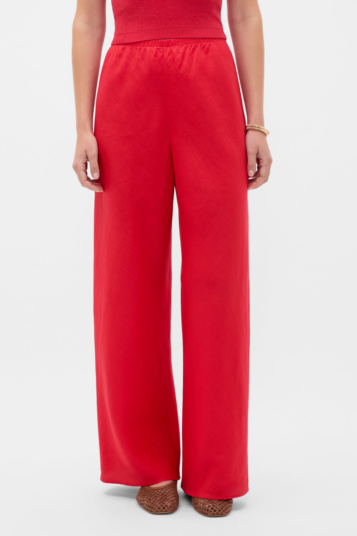 Core Linen Easy Wide Leg Pant