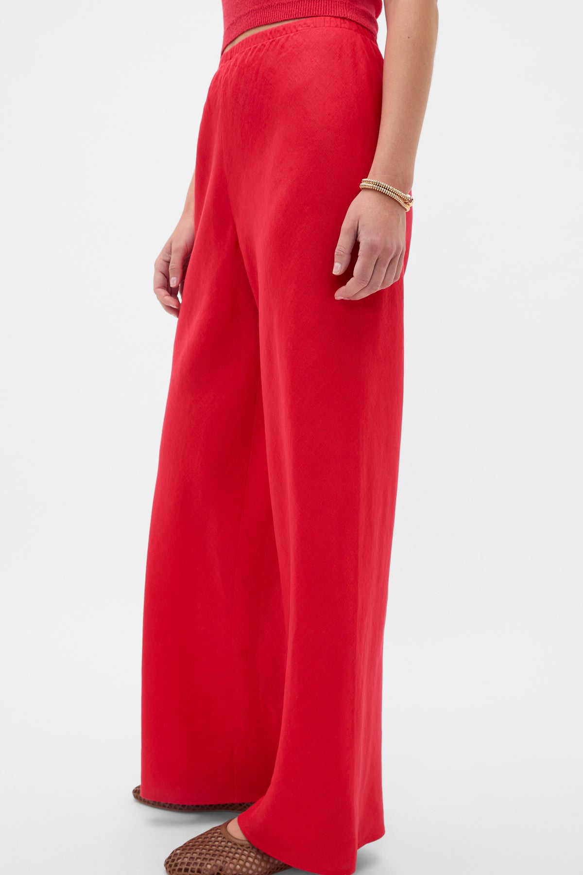 Core Linen Easy Wide Leg Pant