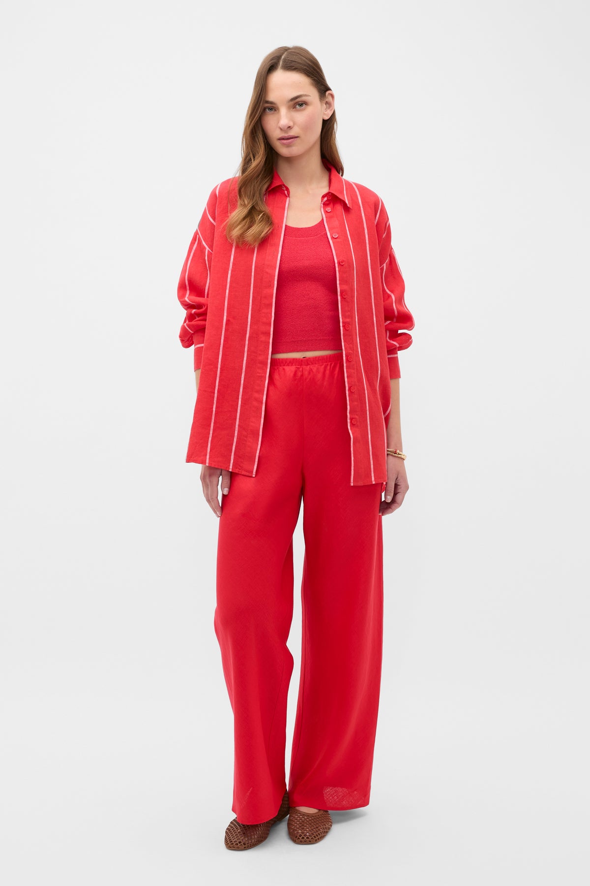 Core Linen Easy Wide Leg Pant