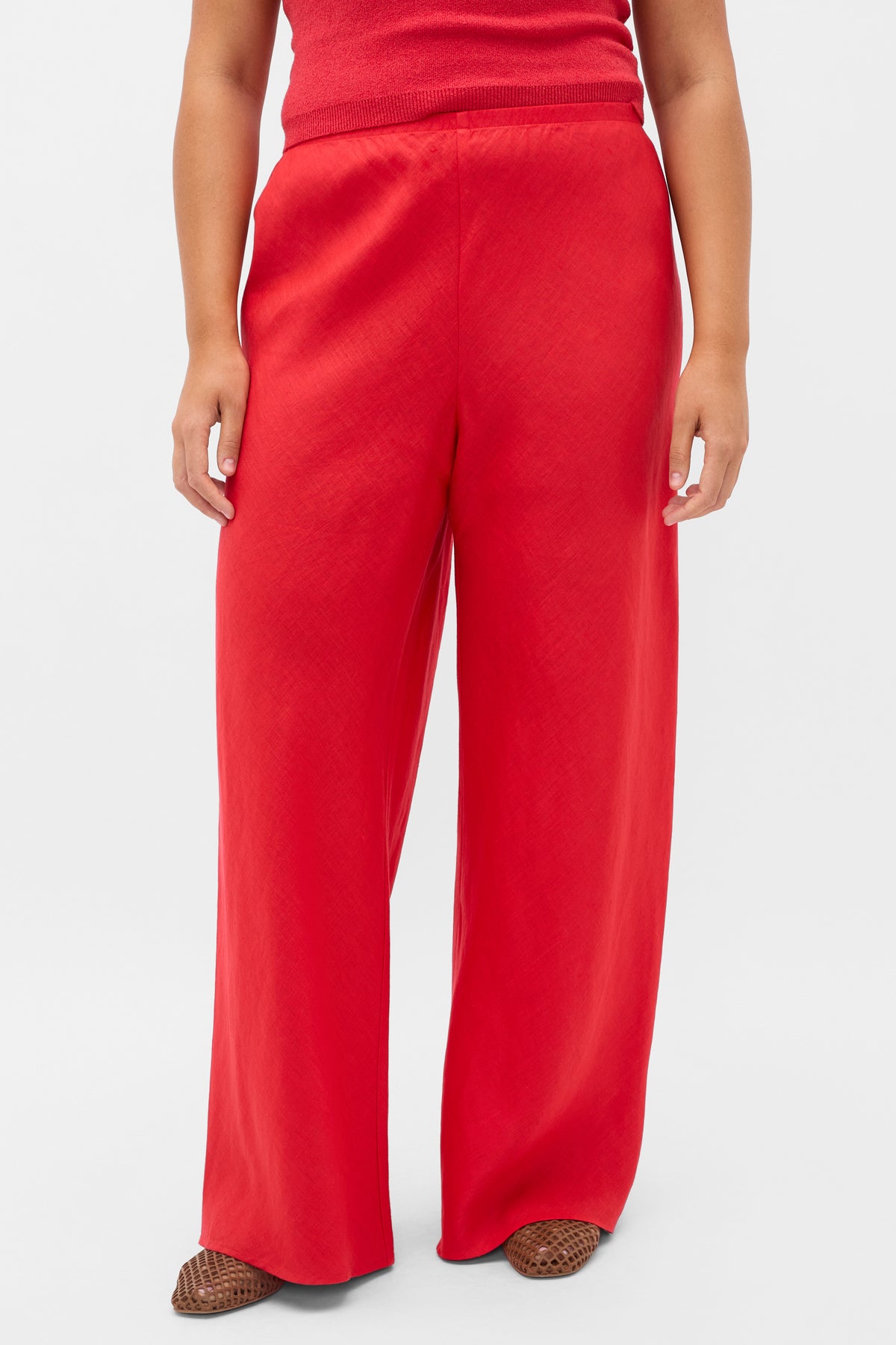 Core Linen Easy Wide Leg Pant
