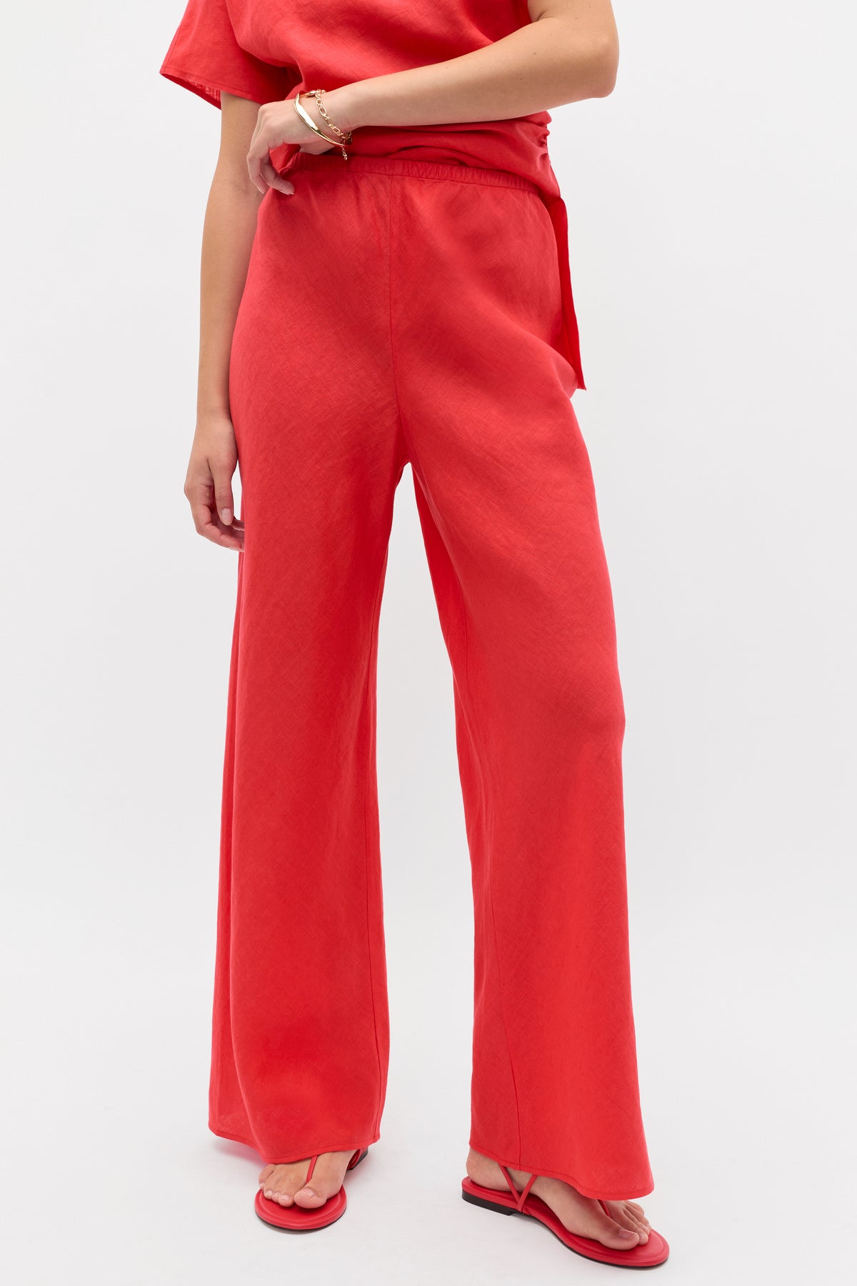 Core Linen Easy Wide Leg Pant