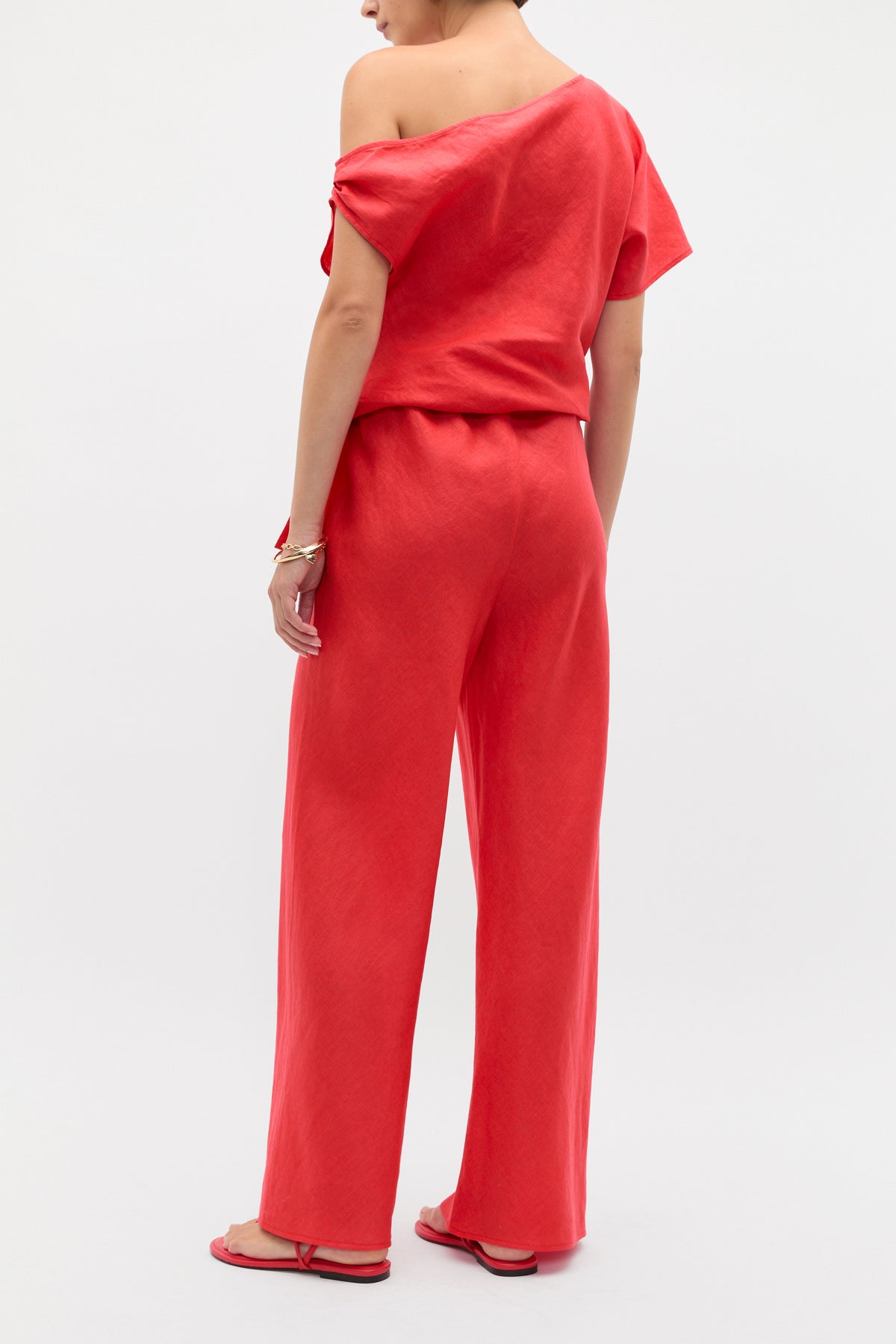 Core Linen Easy Wide Leg Pant