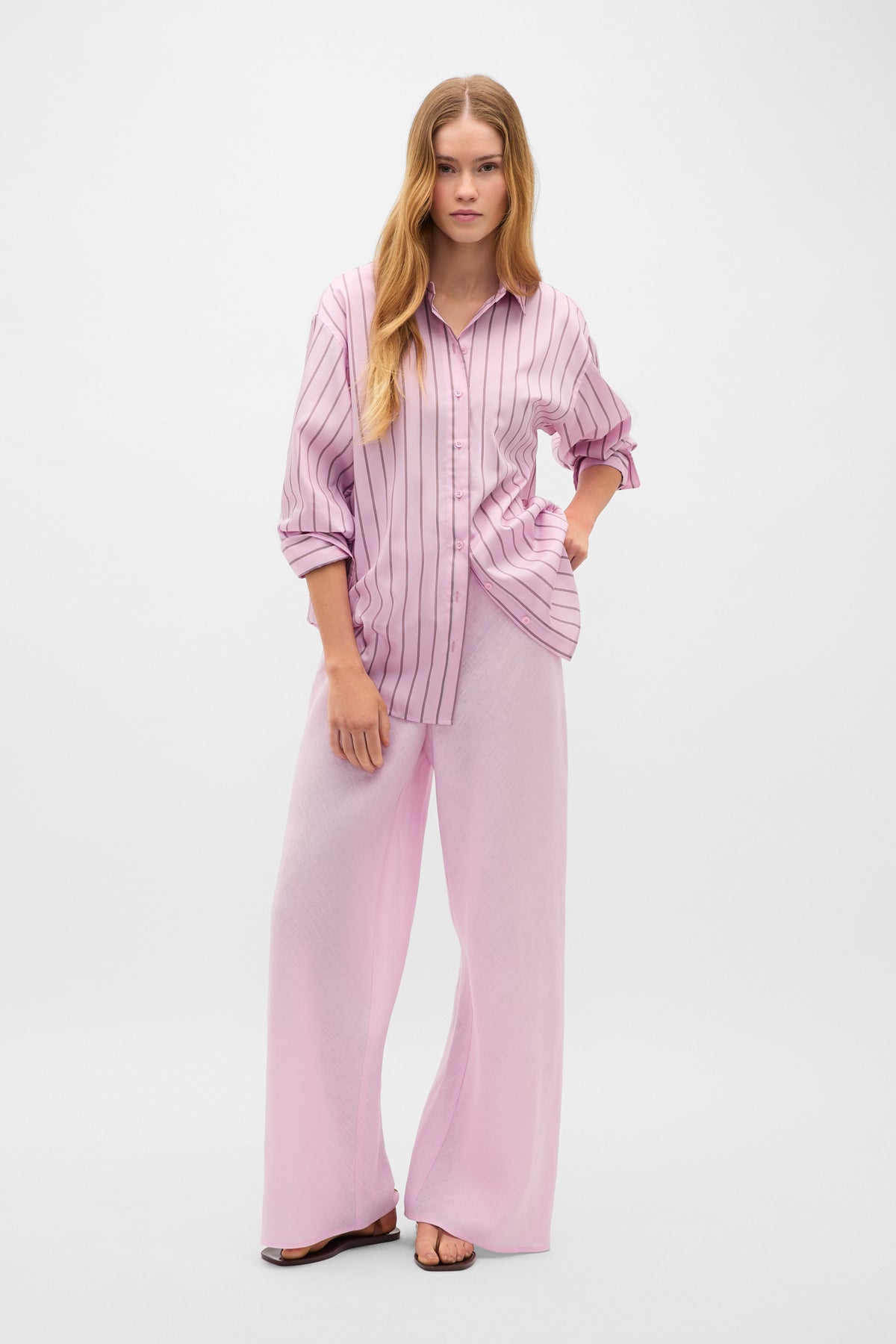 Core Linen Easy Wide Leg Pant