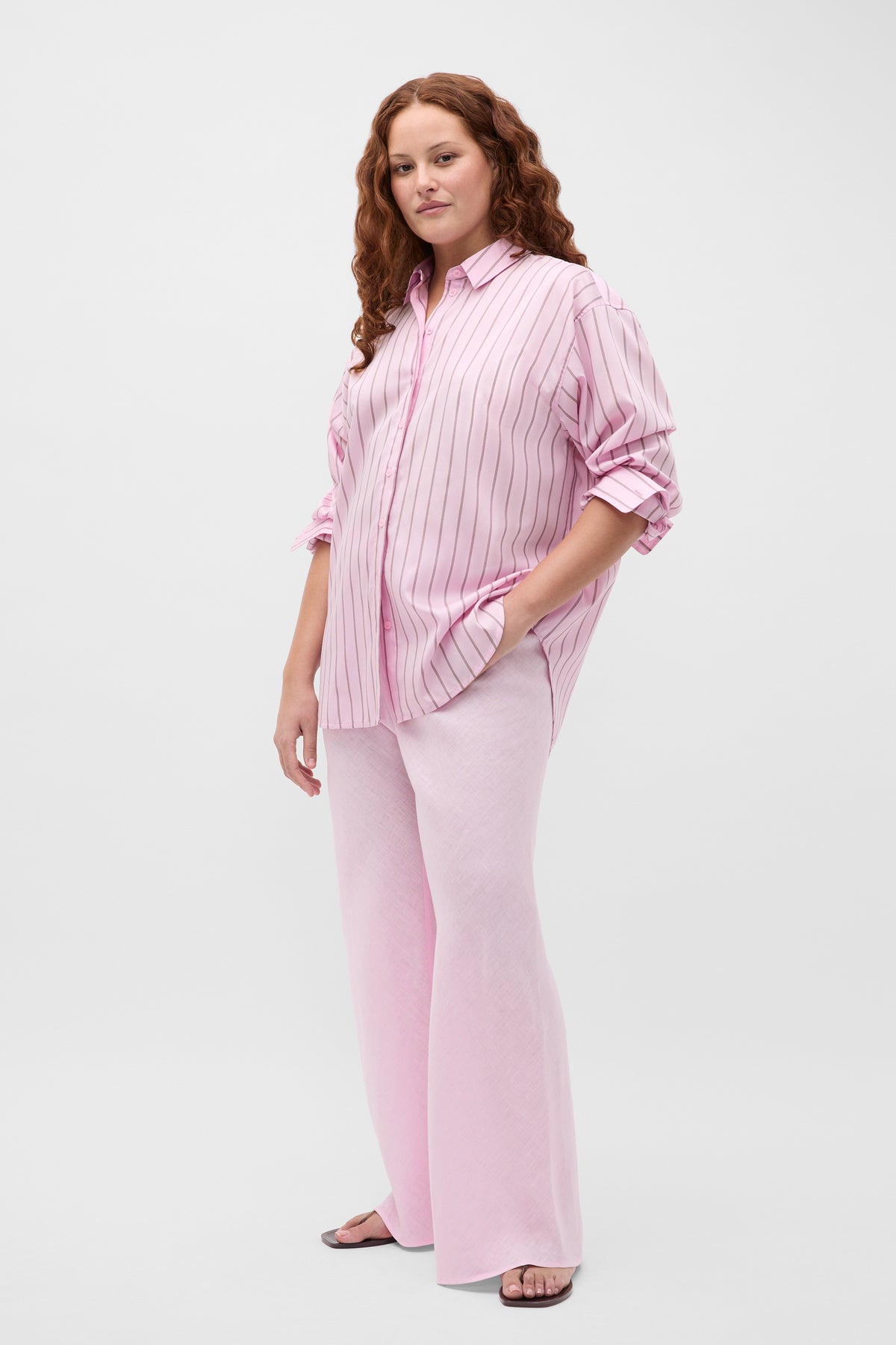 Core Linen Easy Wide Leg Pant