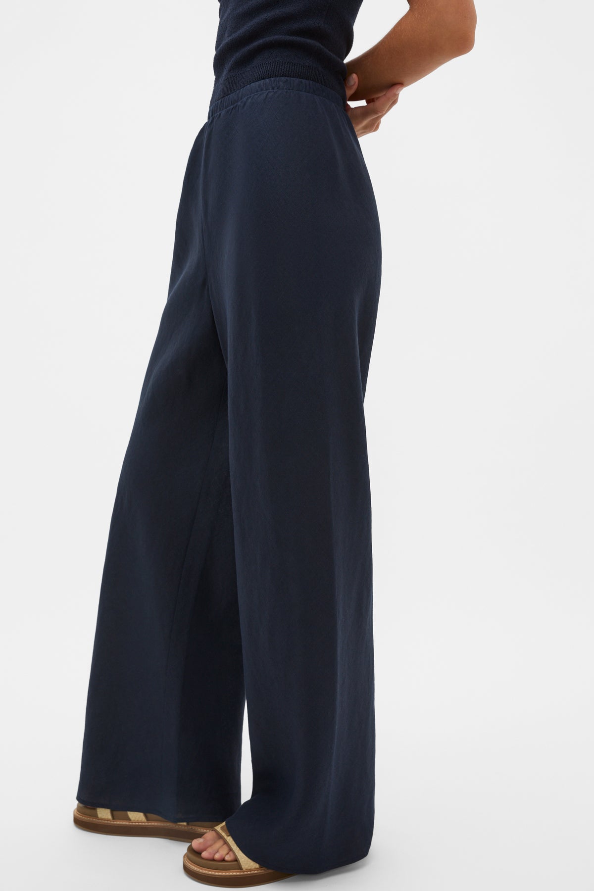 Core Linen Easy Wide Leg Pant