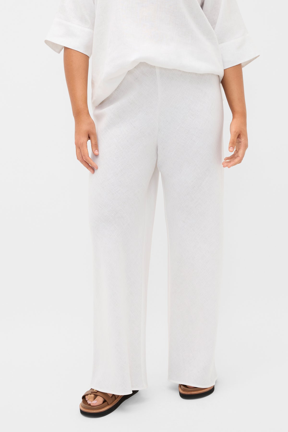 Core Linen Easy Wide Leg Pant