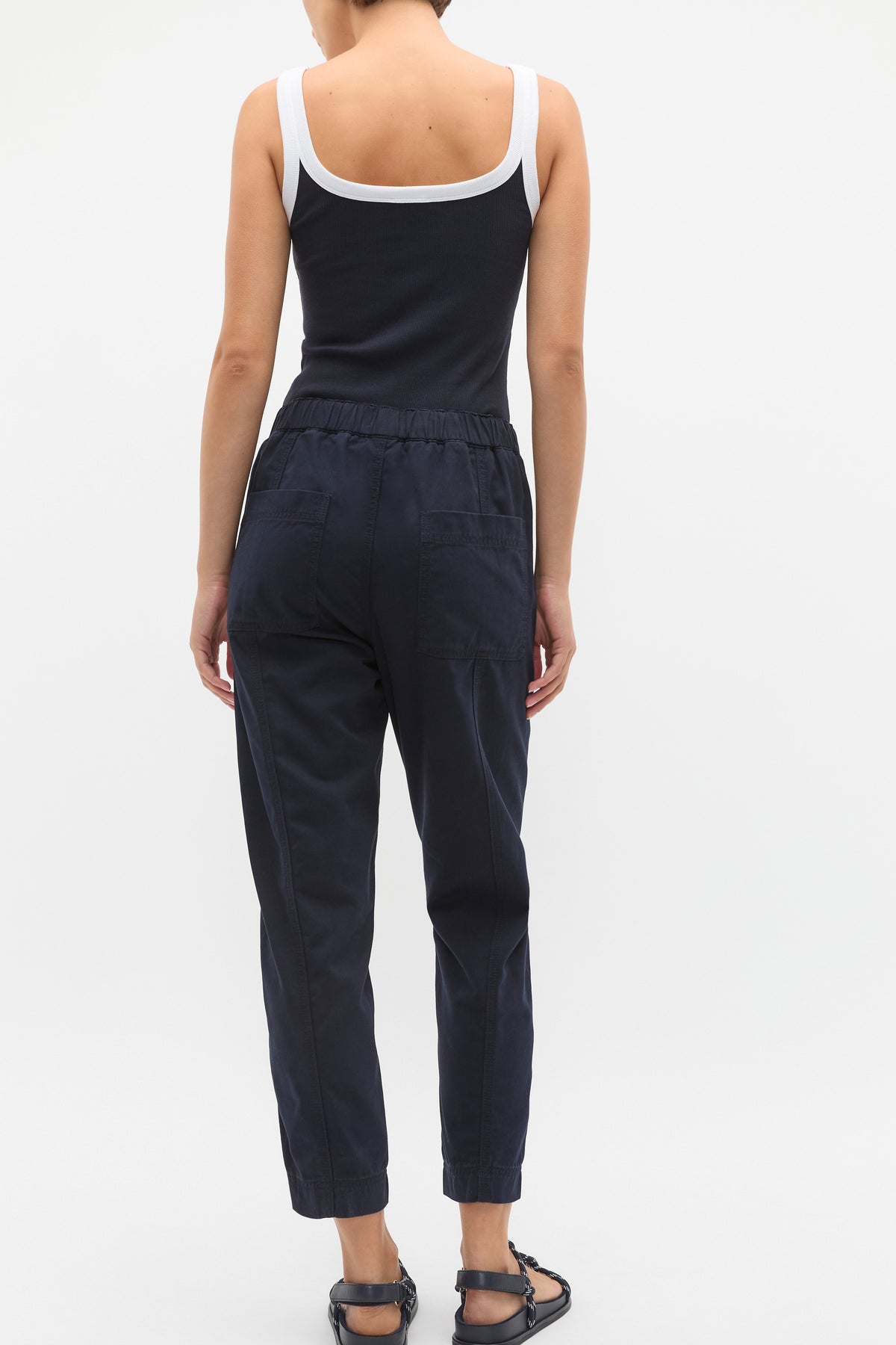 Casual Cotton Tapered Leg Pant