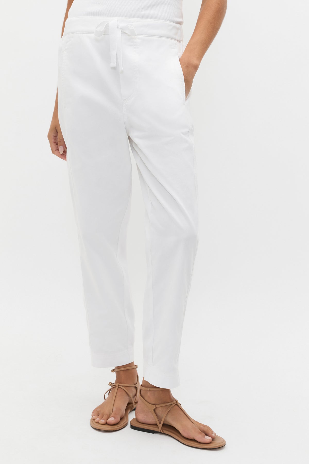 Casual Cotton Tapered Leg Pant