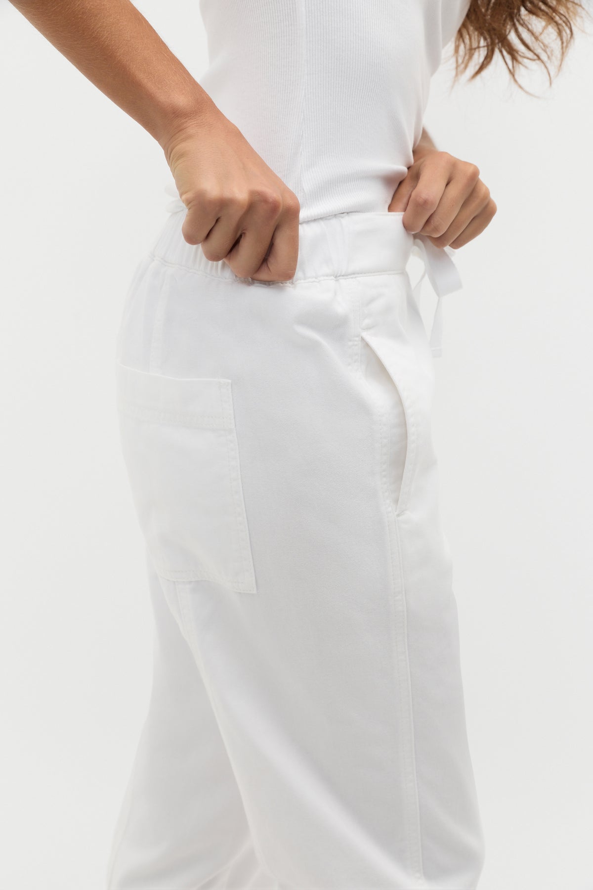 Casual Cotton Tapered Leg Pant