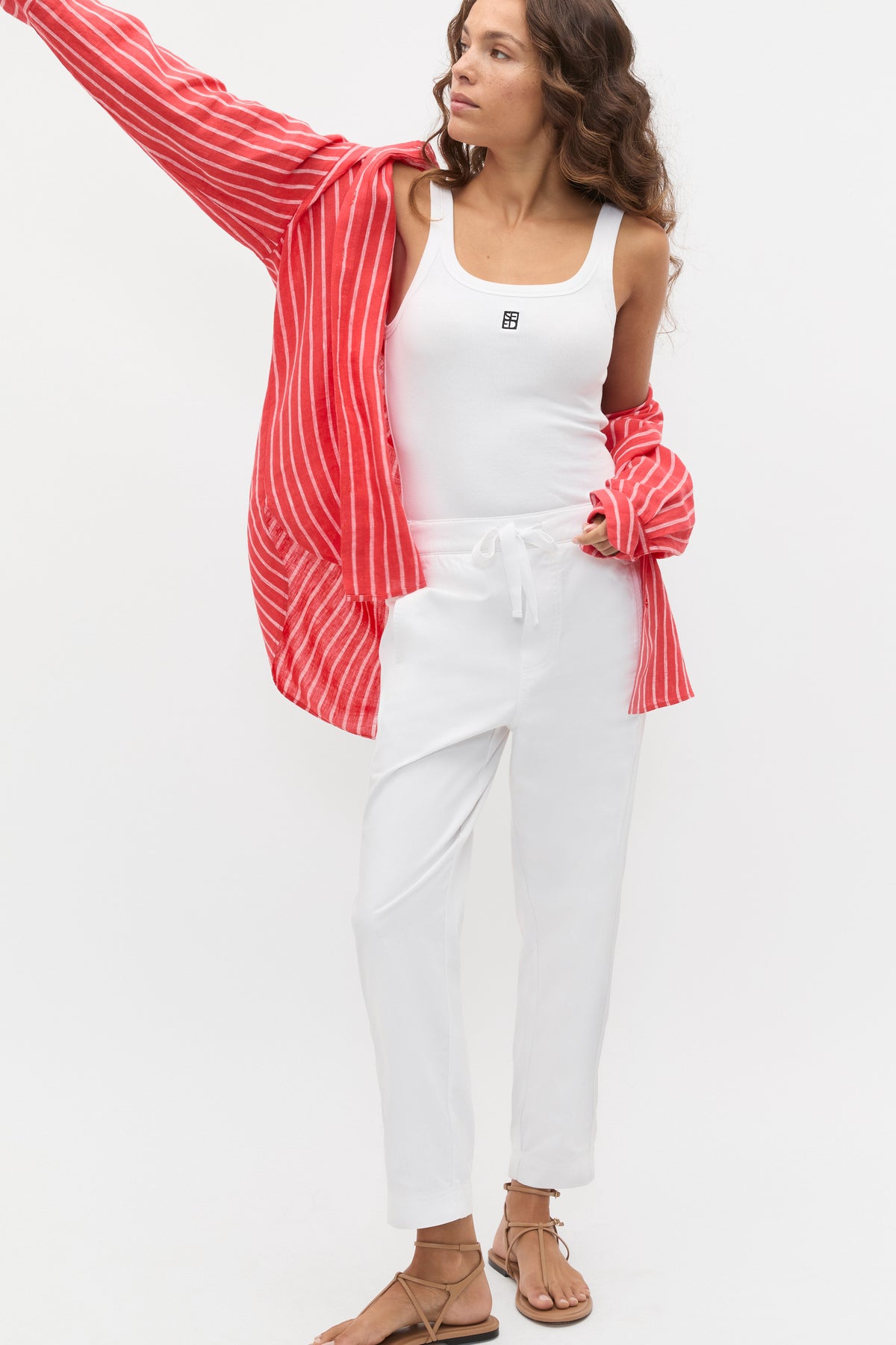 Casual Cotton Tapered Leg Pant