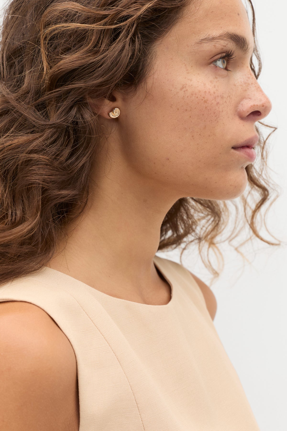 Spiral Shell Mini Stud