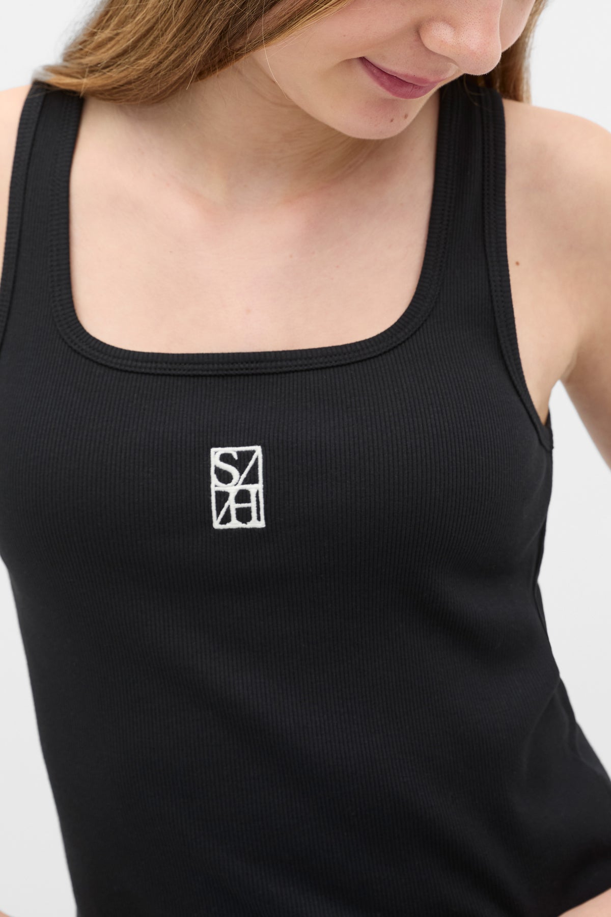 Square Neck Logo Tank