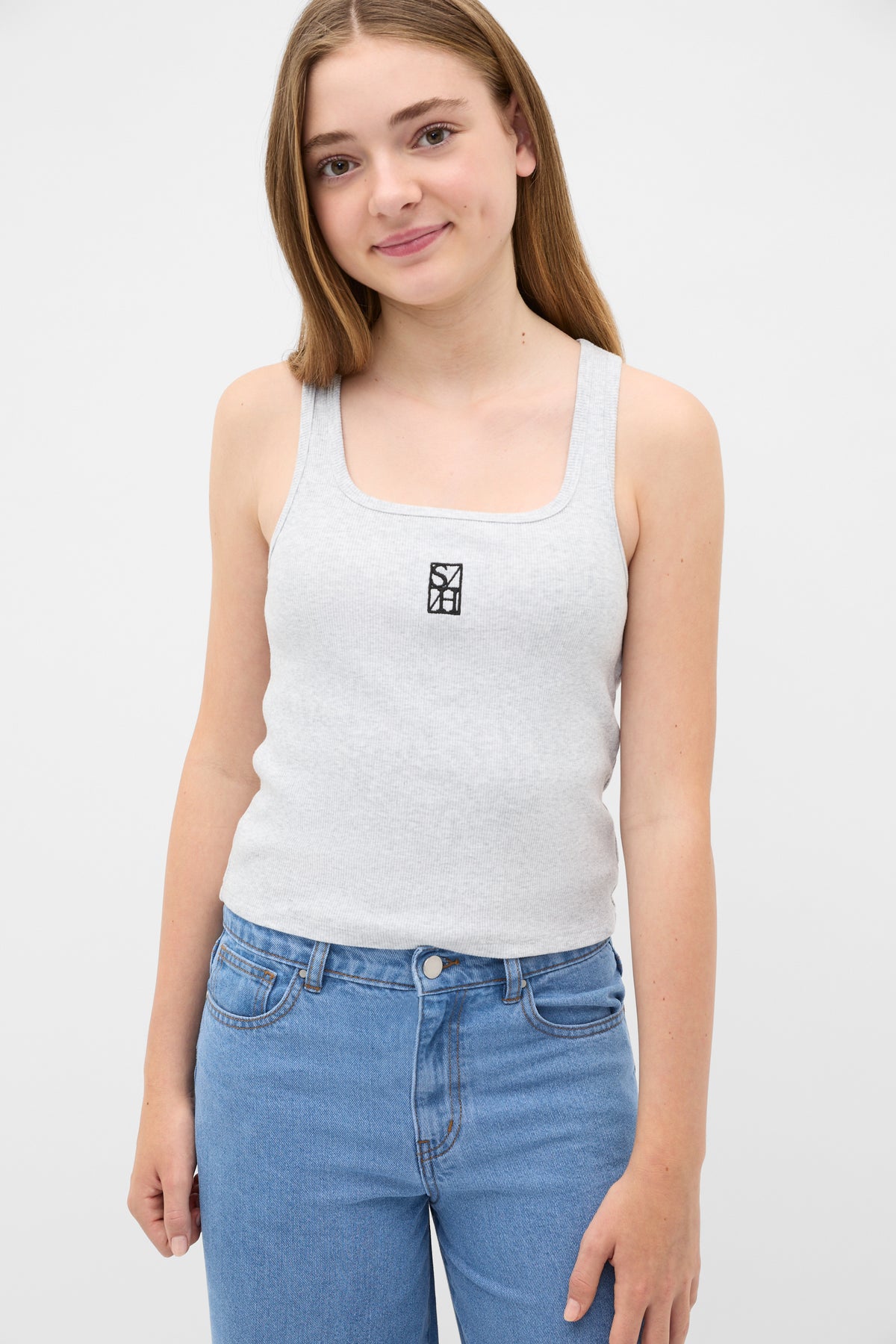 Square Neck Logo Tank