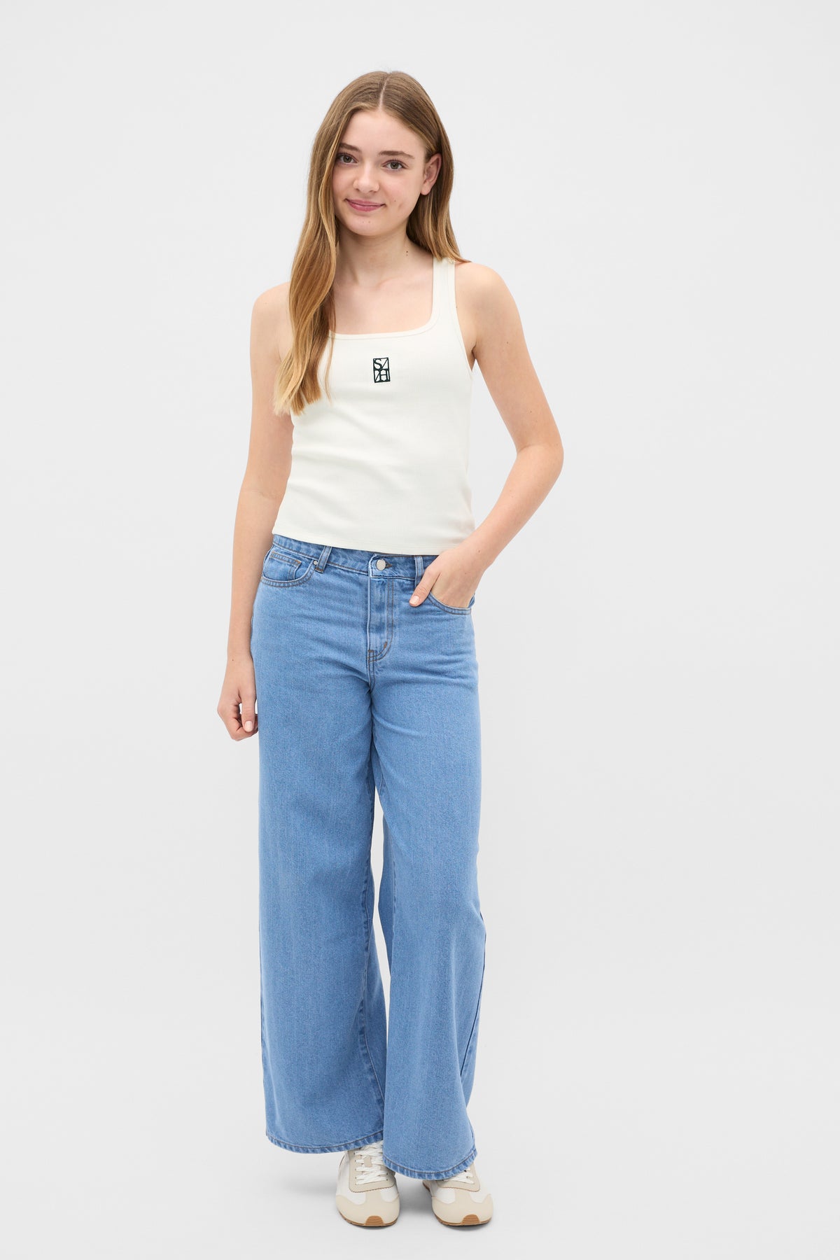 Square Neck Logo Tank