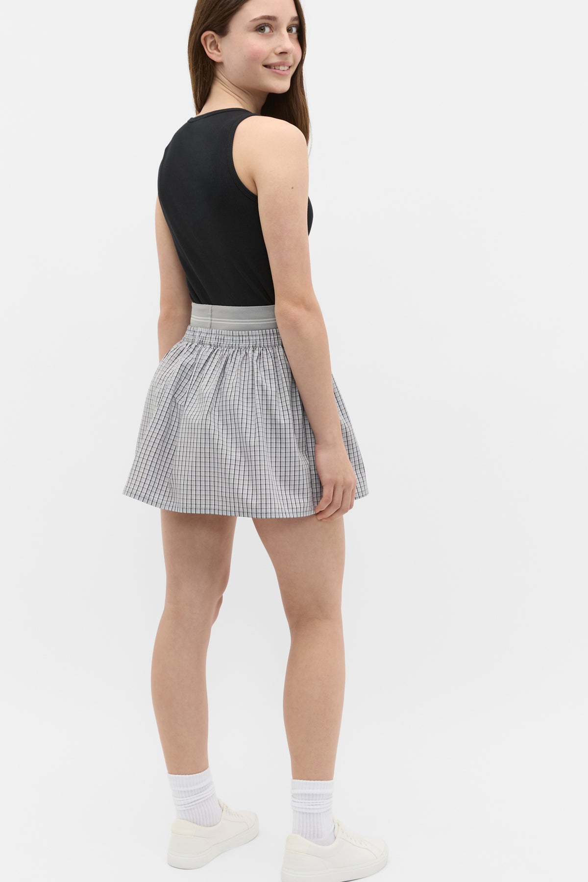 Elasticated Check Skirt