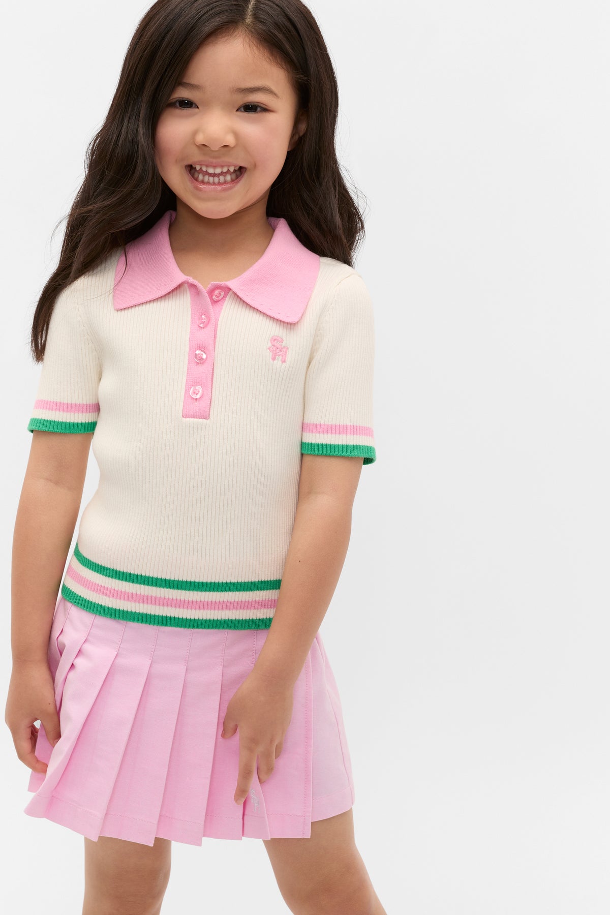 Polo Collar Knit Top