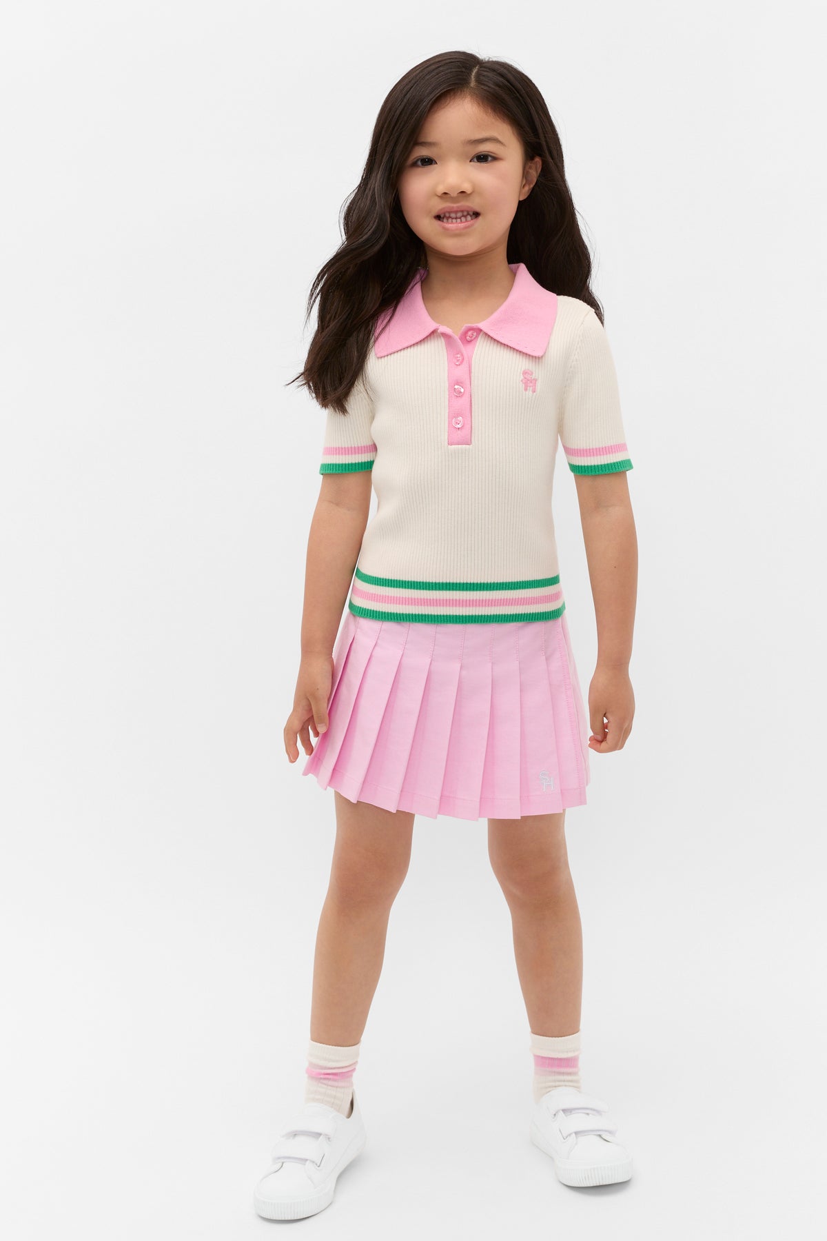 Polo Collar Knit Top