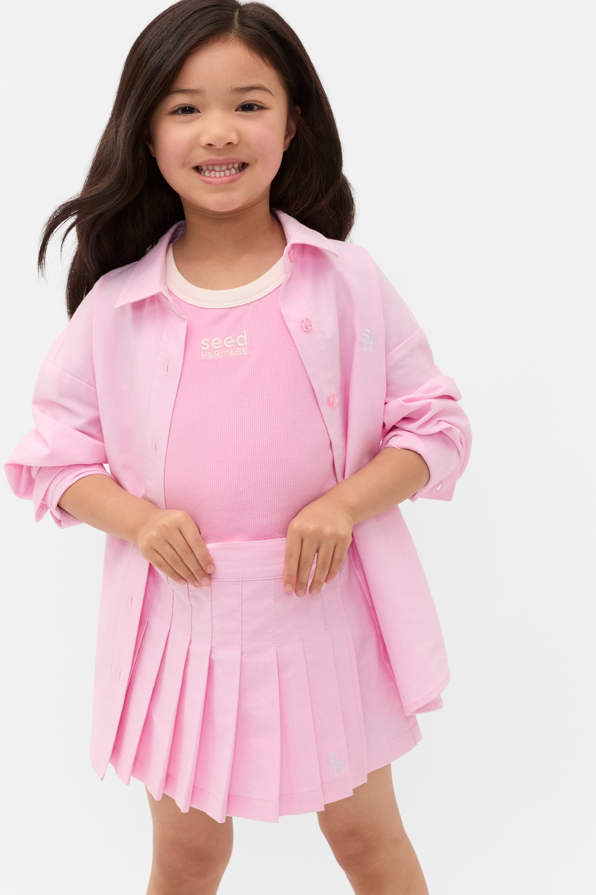 Pleat Oxford Skort