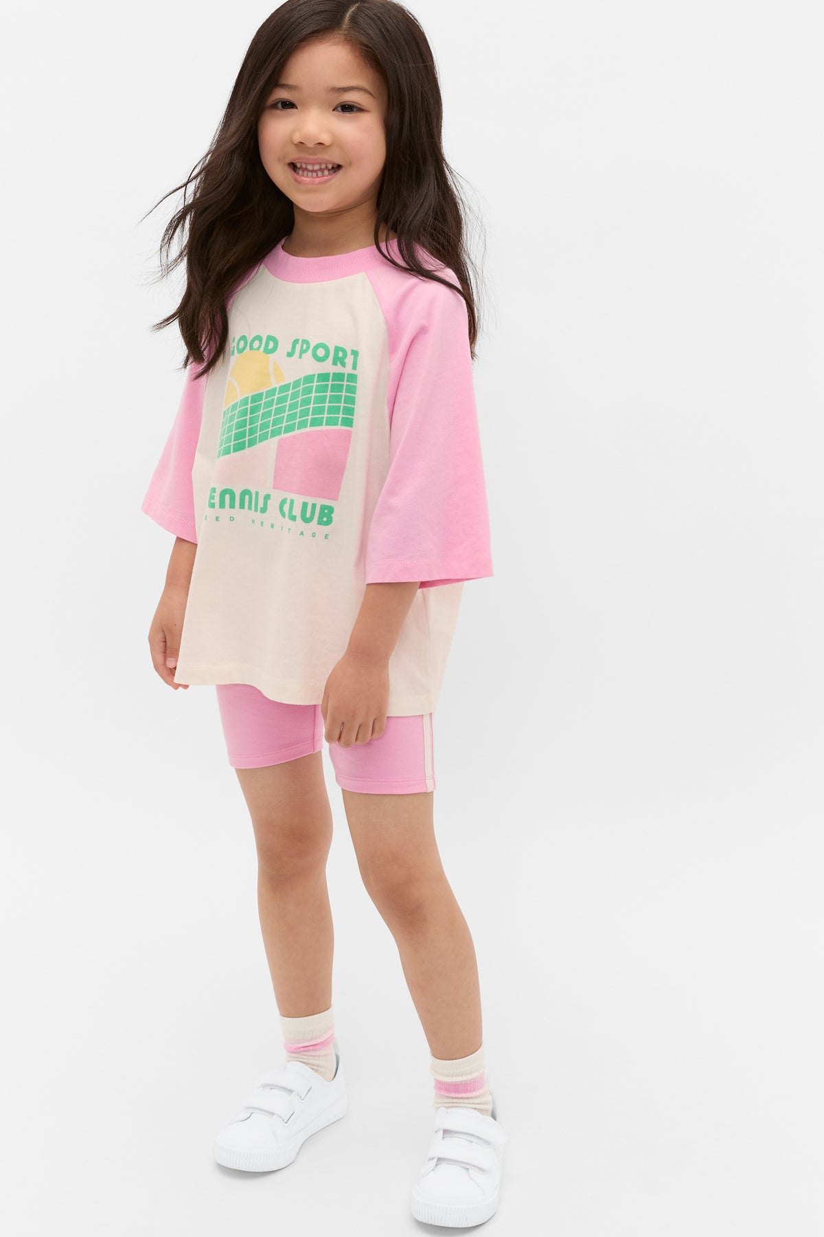 Striped Logo Bike Short