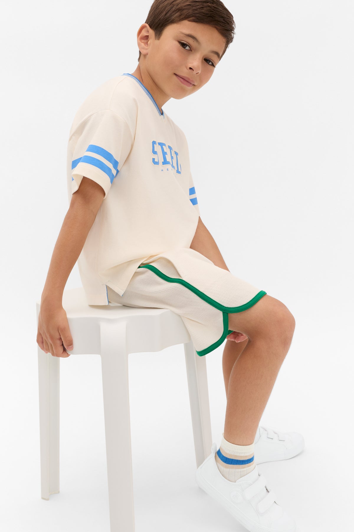 Sports Stripe Logo Tee