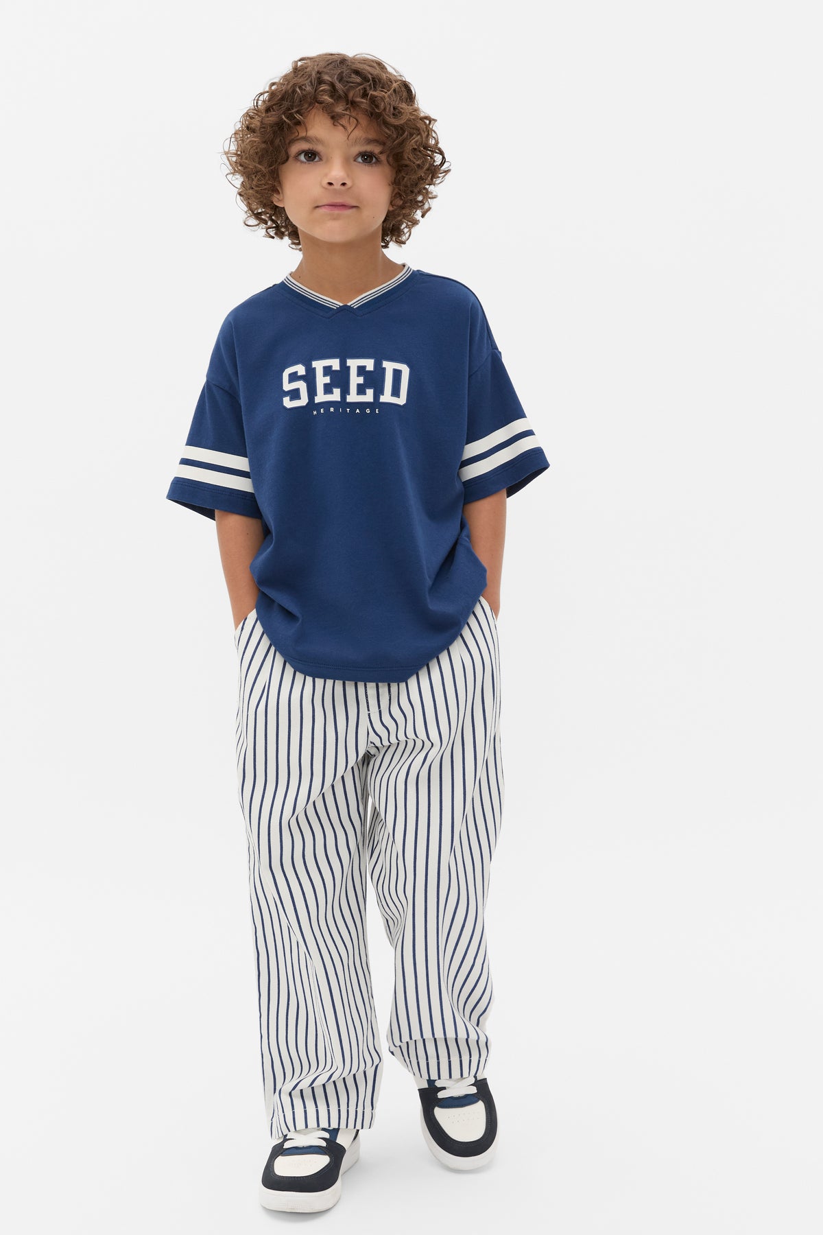 Sports Stripe Logo Tee