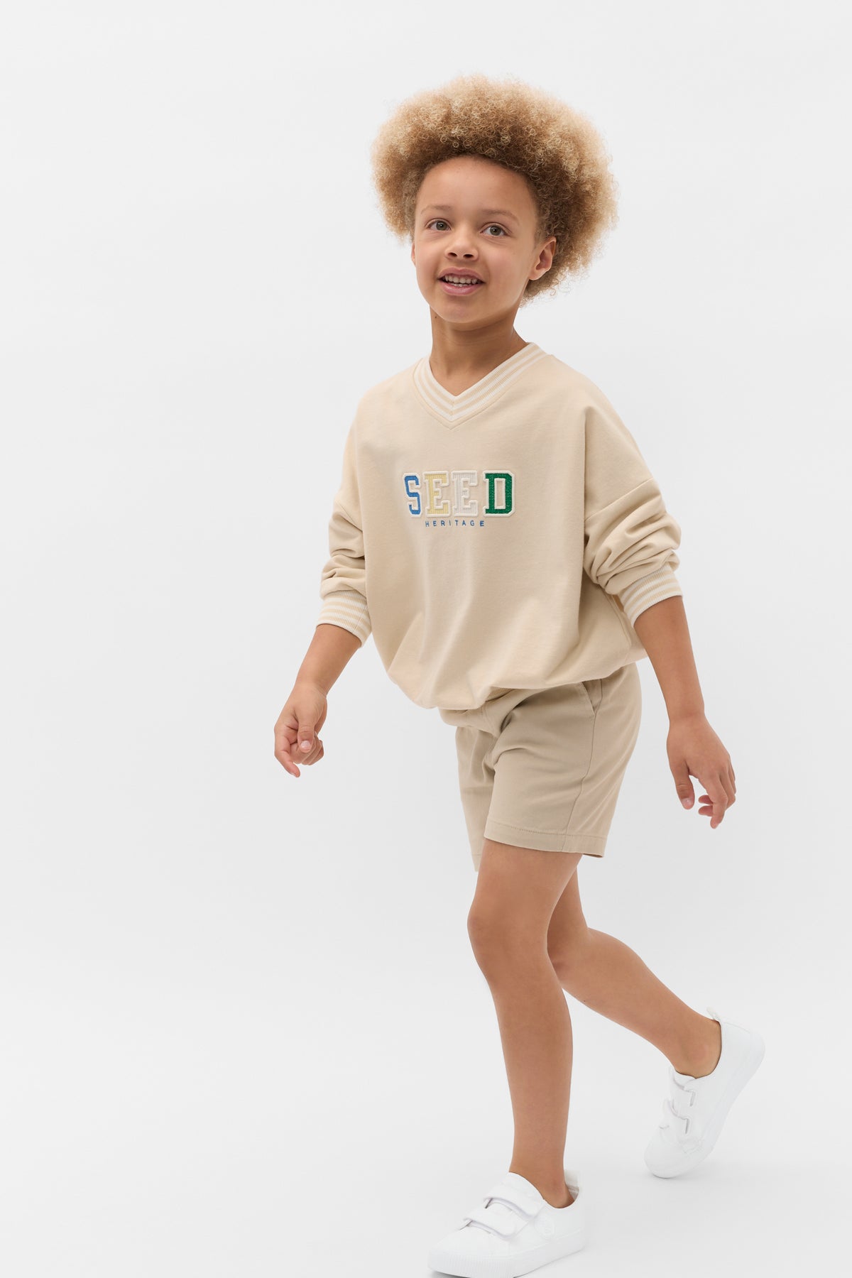V Neck Logo Sweat