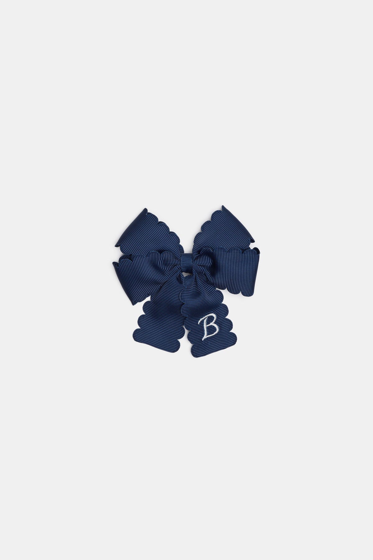 Grosgrain Initial Bow Duck Clip