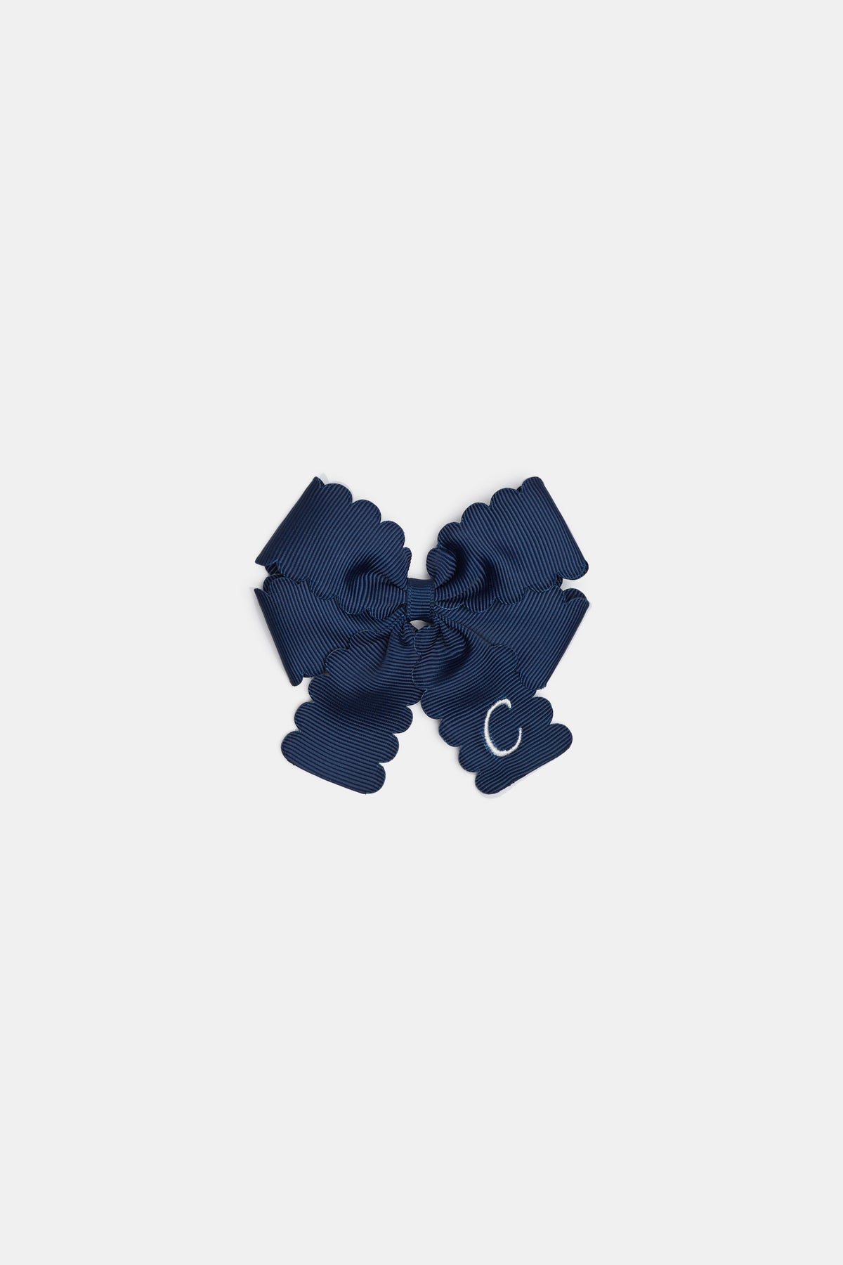 Grosgrain Initial Bow Duck Clip