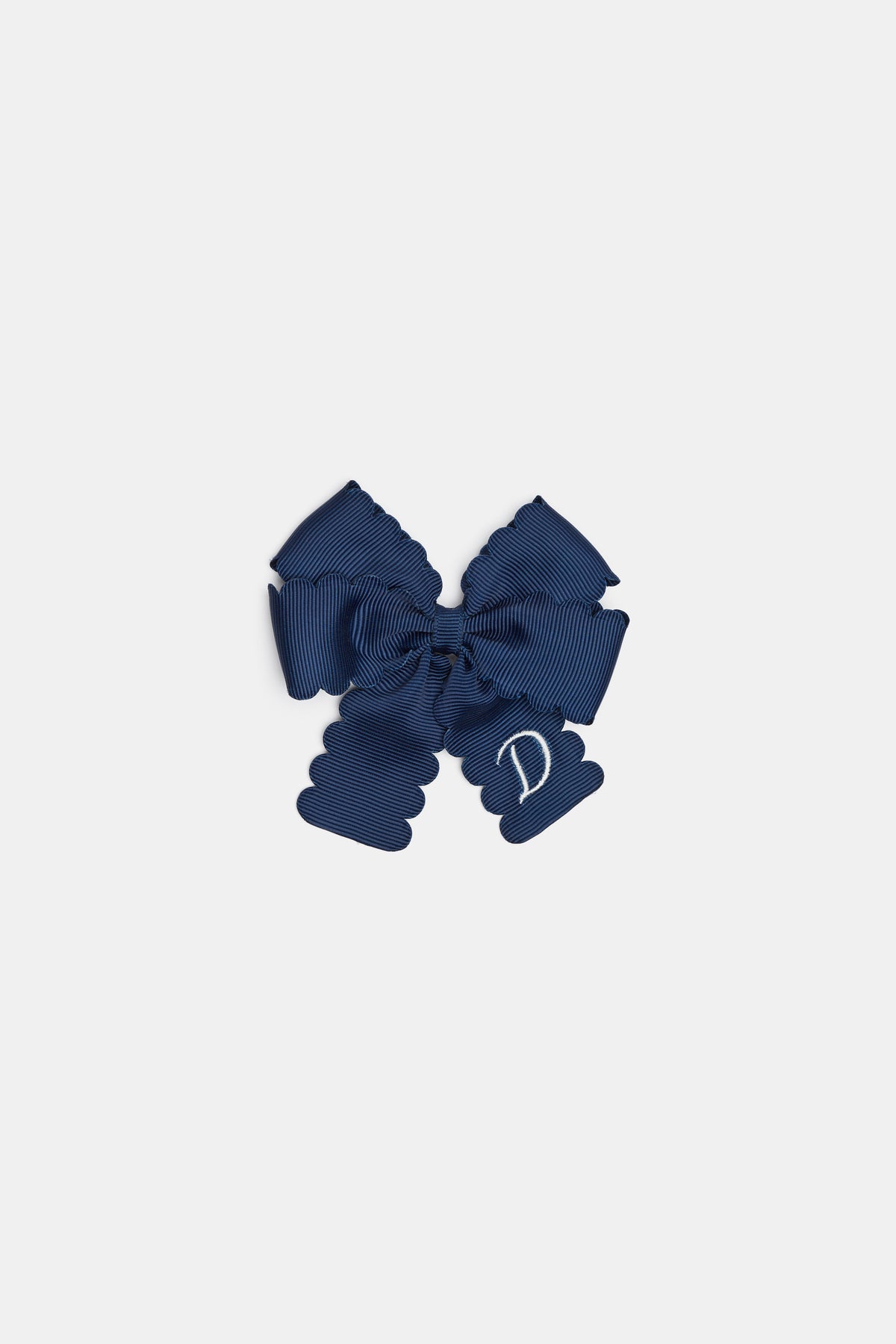 Grosgrain Initial Bow Duck Clip