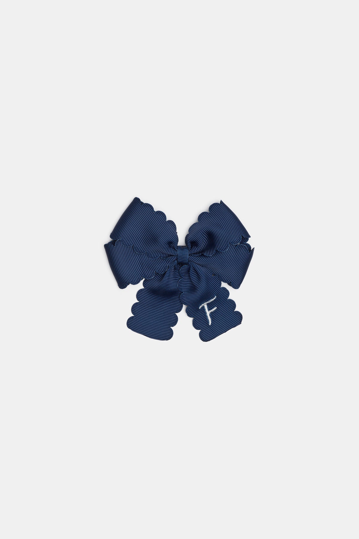 Grosgrain Initial Bow Duck Clip