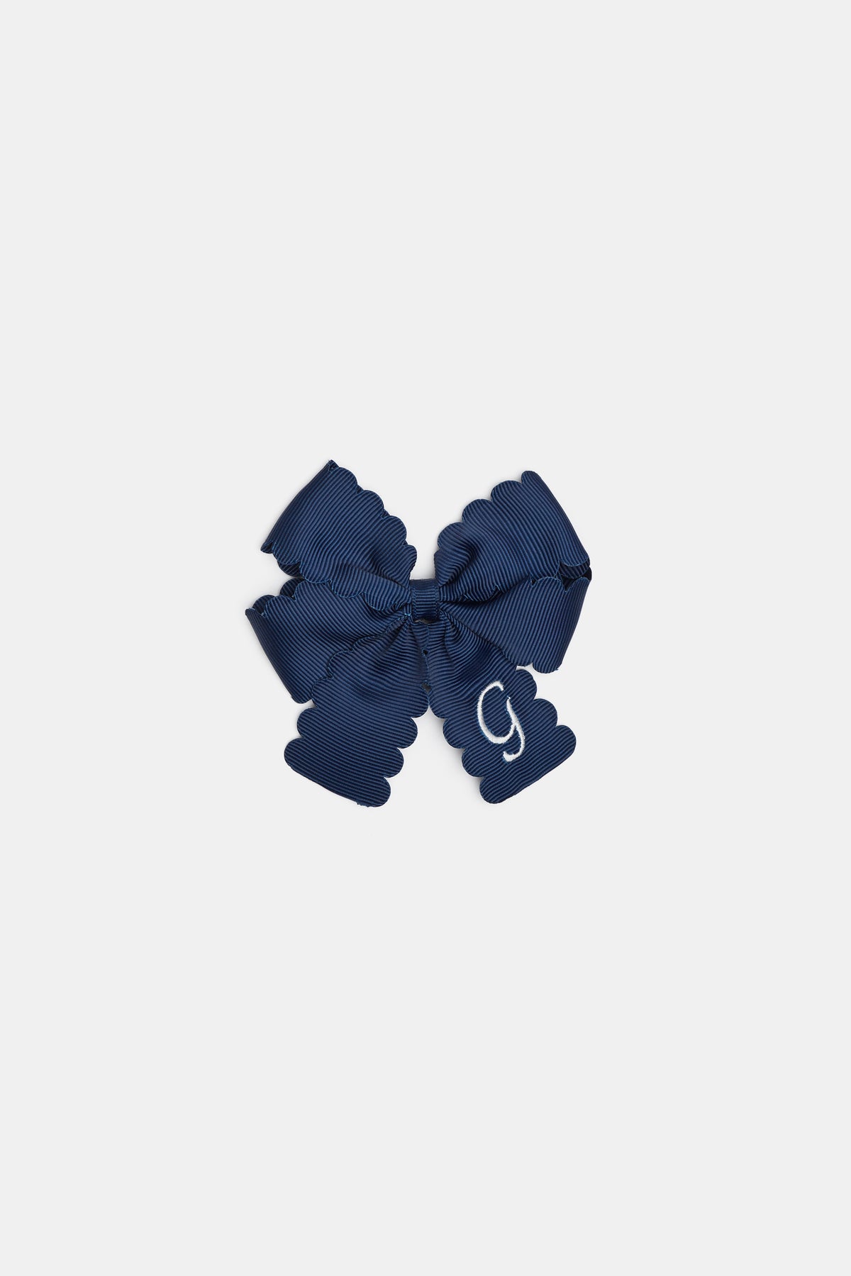 Grosgrain Initial Bow Duck Clip