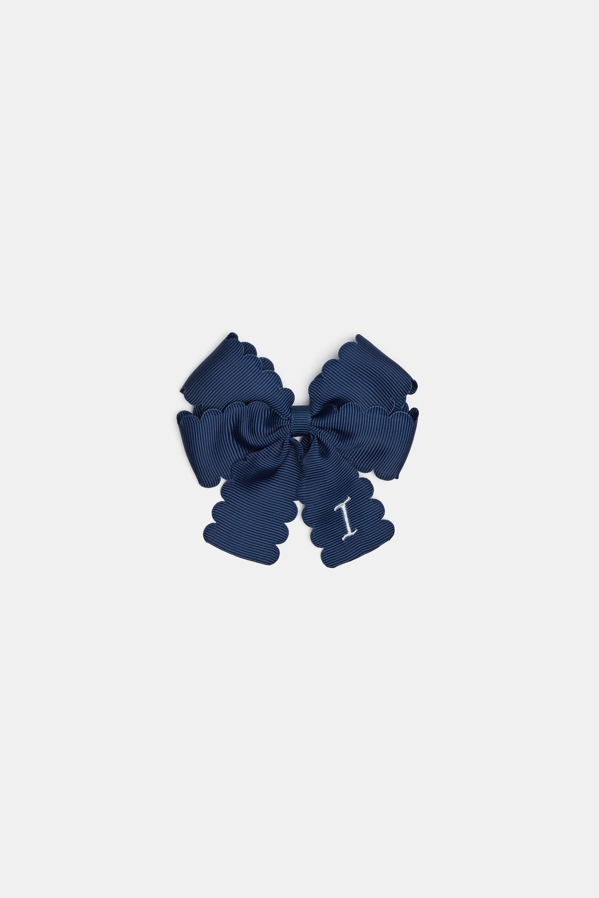 Grosgrain Initial Bow Duck Clip