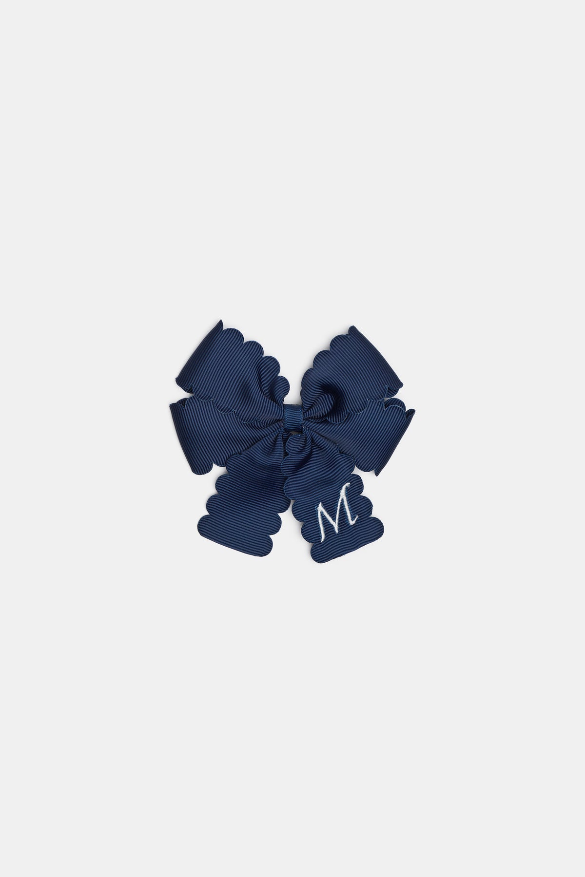Grosgrain Initial Bow Duck Clip