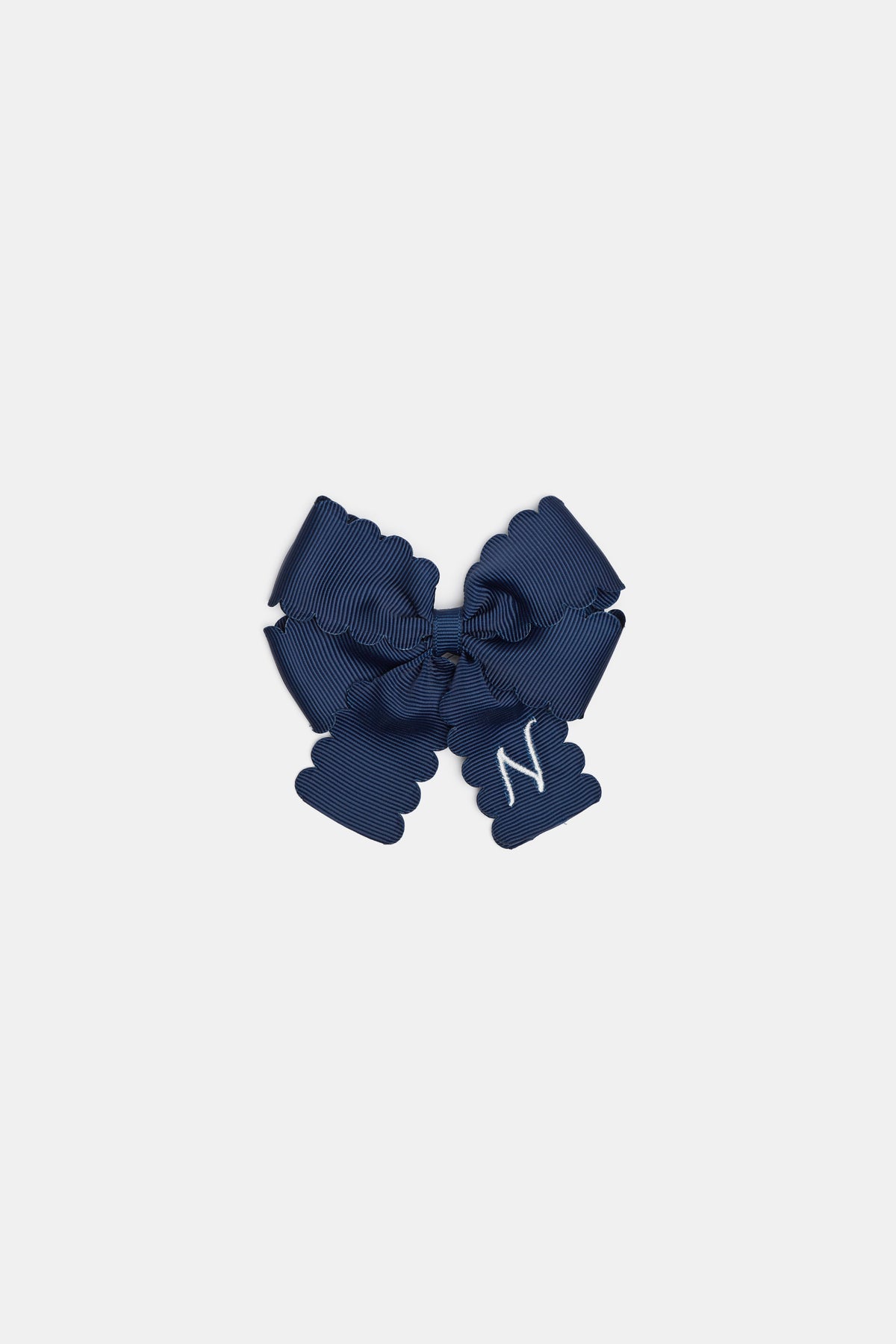 Grosgrain Initial Bow Duck Clip