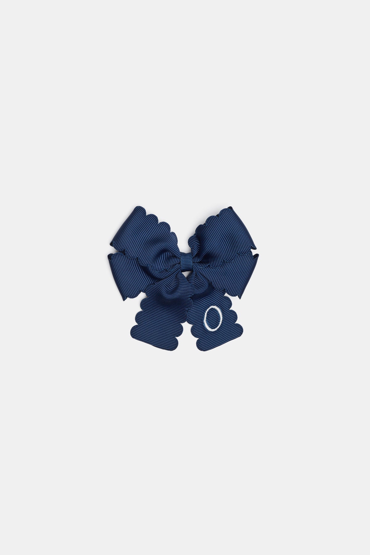 Grosgrain Initial Bow Duck Clip