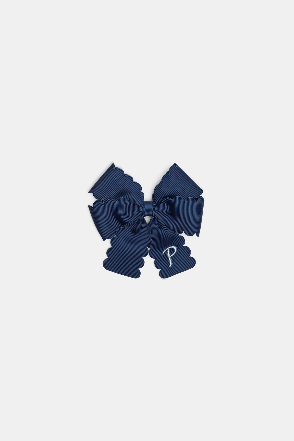 Grosgrain Initial Bow Duck Clip