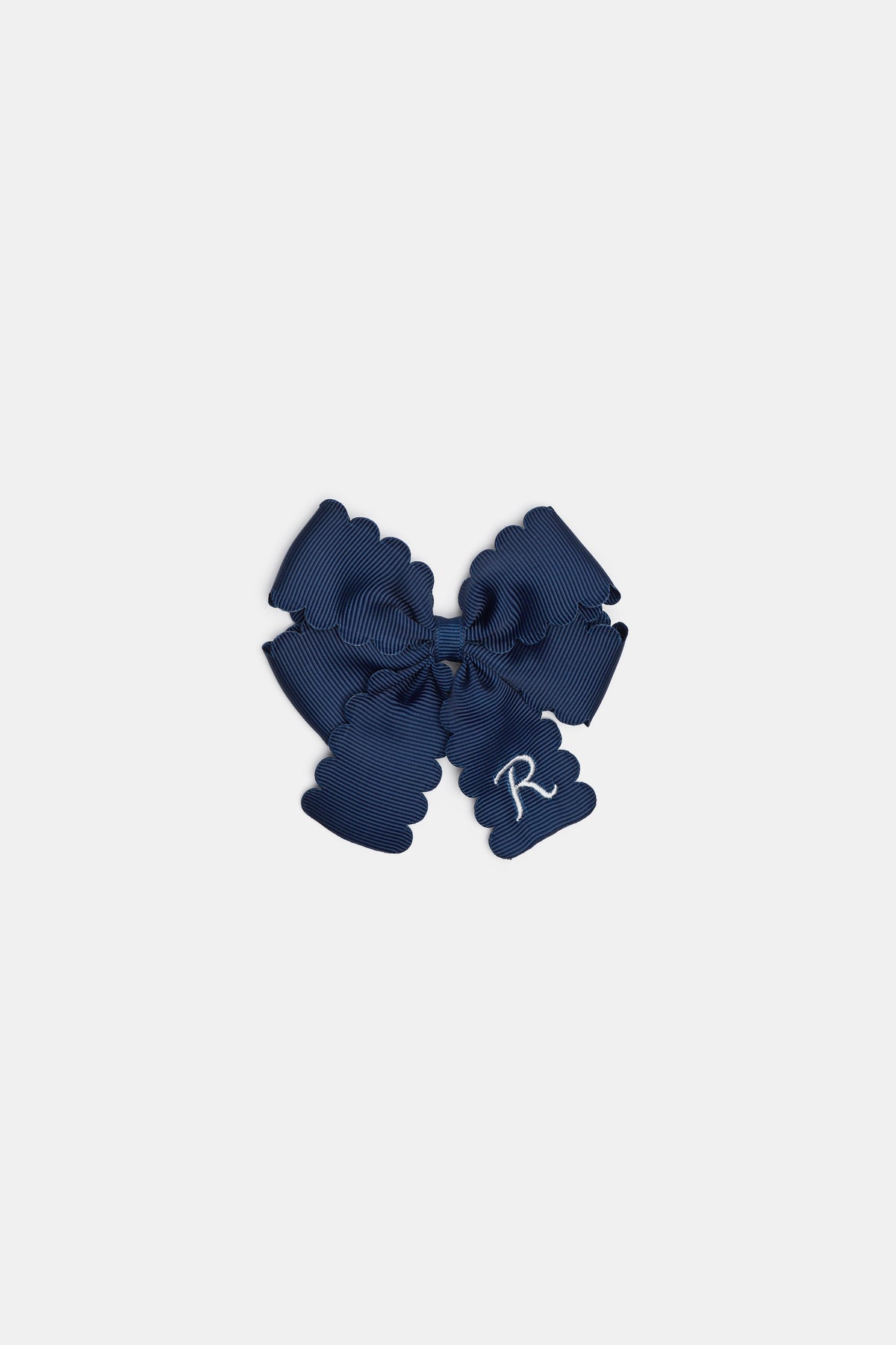 Grosgrain Initial Bow Duck Clip