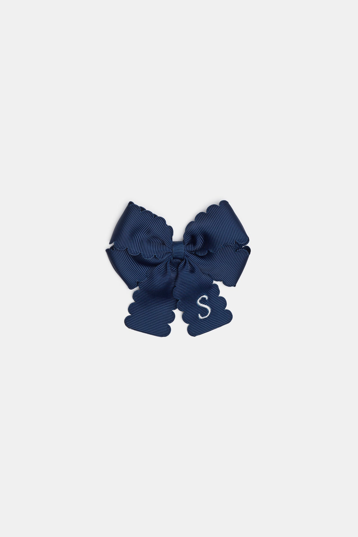 Grosgrain Initial Bow Duck Clip