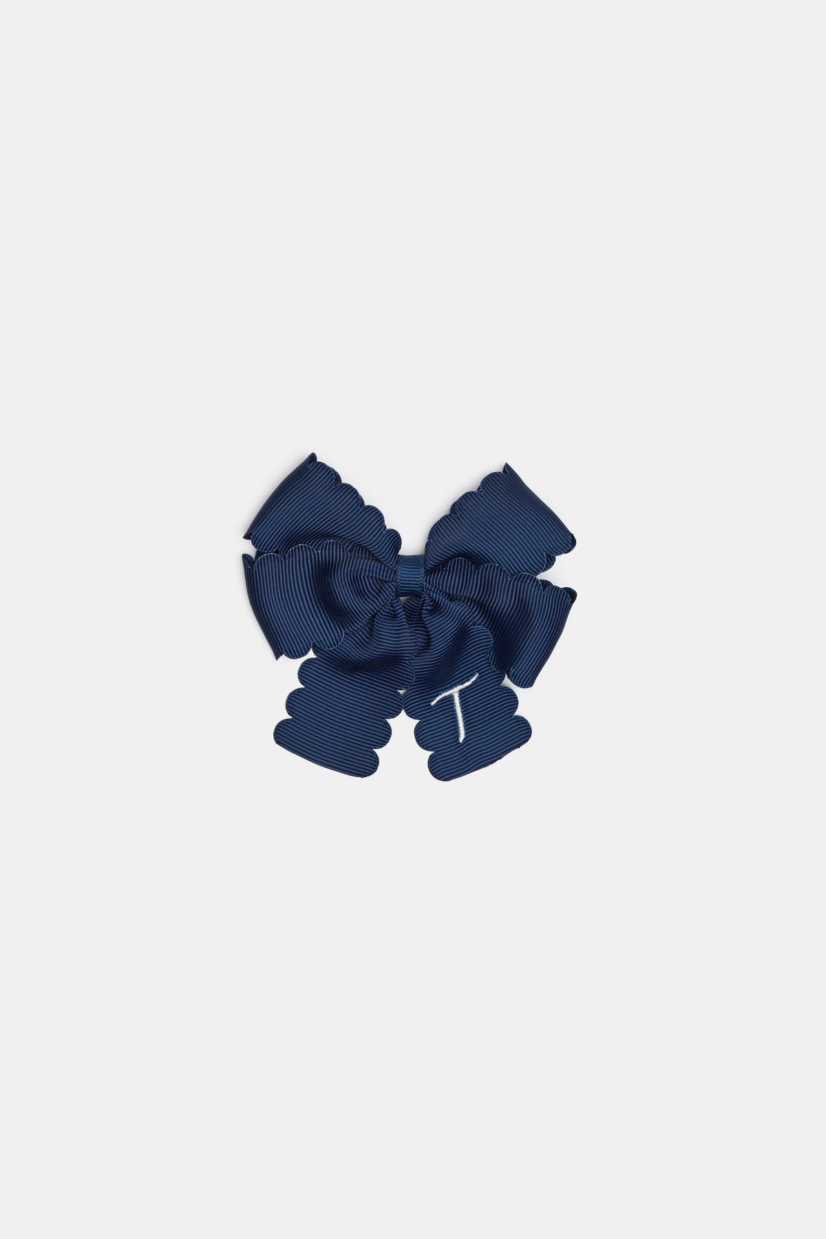 Grosgrain Initial Bow Duck Clip