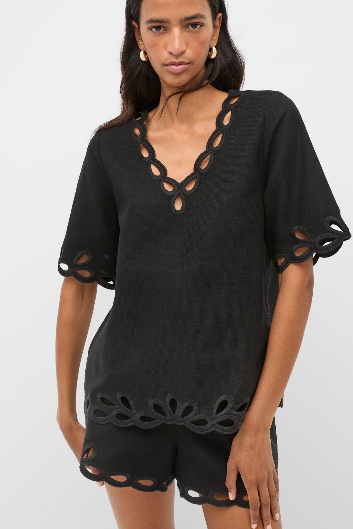 Motif Embroidered Top