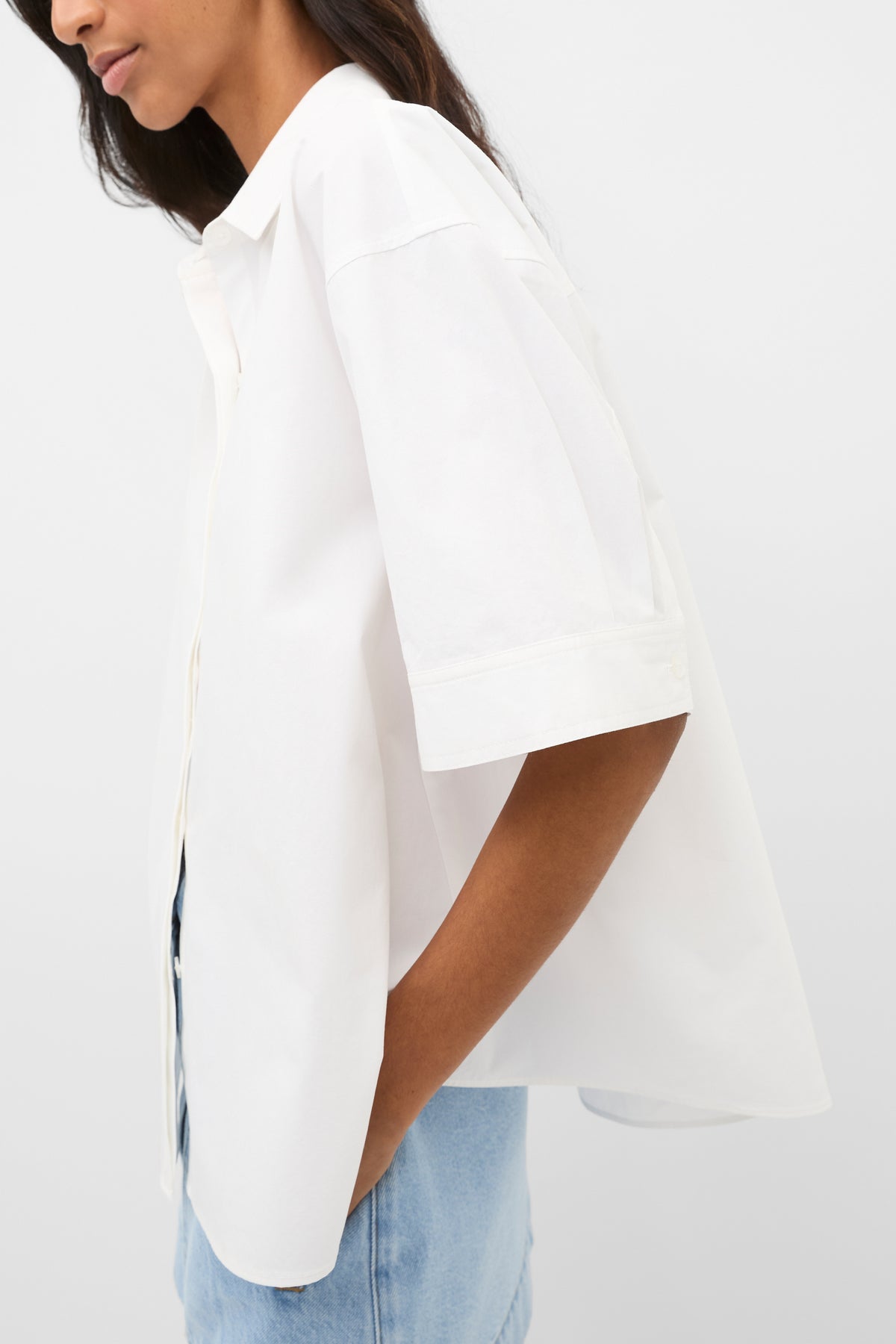 Poplin Pleat Detail Shirt